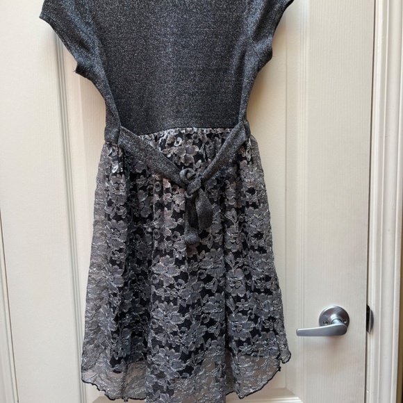 Silver-grey party/grad dress - Picture 3 of 5